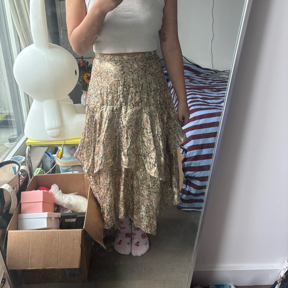 100% silk LSF midi skirt size M - Picture 5 of 8